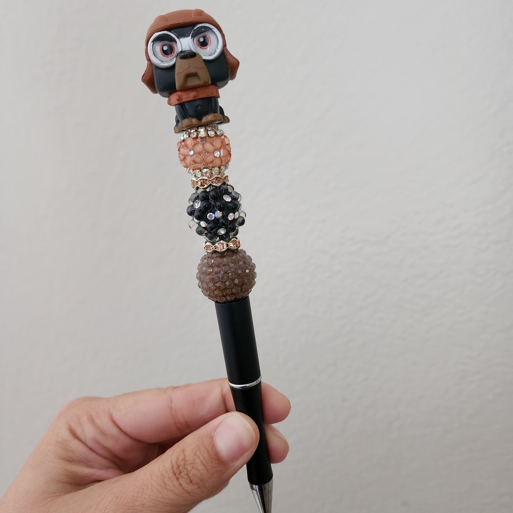Disney Up Beta Dog Doorable Custom Beaded Black Ink Pen